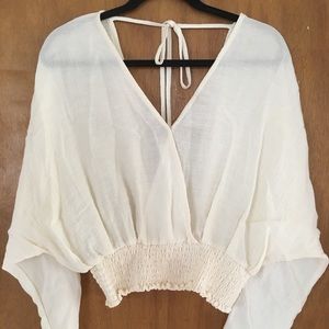 Loose open back shirt